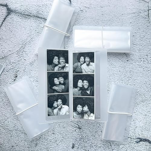 Miniatura 5 de Álbum de fotos de cabina de fotos para tiras de cabina de fotos, recuerdos de fiesta o boda, 20 fundas transparentes, se adapta a 40 fotos