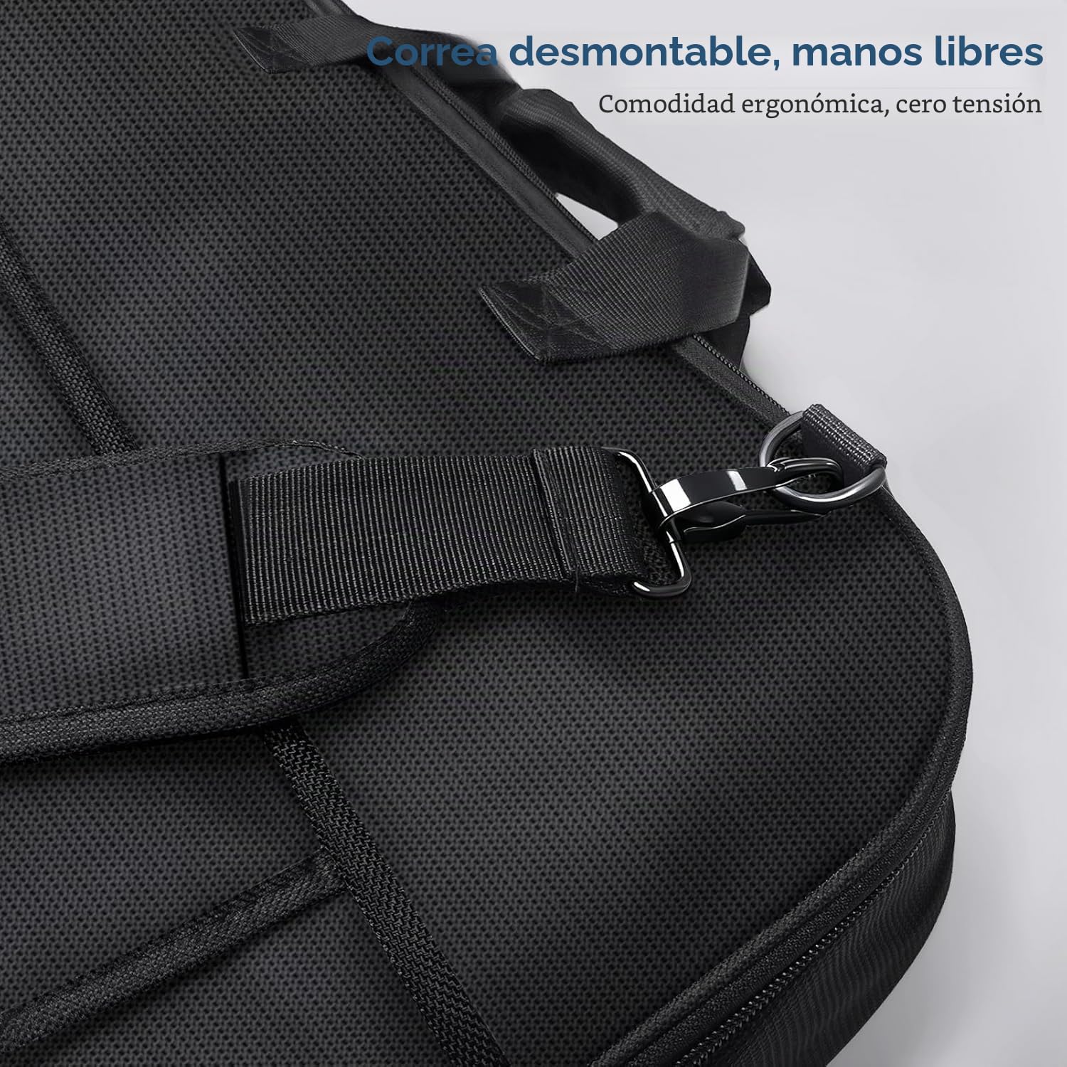 MISSLO Funda para Trajes de Viaje para Hombre con Correa para el Hombro, Portatrajes Impermeable de 42" para Mujer, Bolsas para Ropa de Mano 2 en 1 con Bolsillos para Portátil, Funda Colgante para