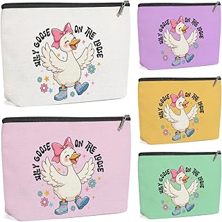 Paquete de 5 bolsas de maquillaje de ganso cr...