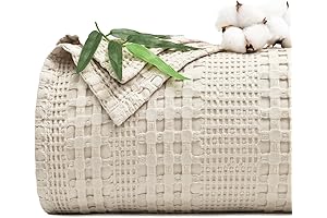 PHF Cooling Waffle Blanket Queen Size: Bamboo, Breathable, and Luxurious
