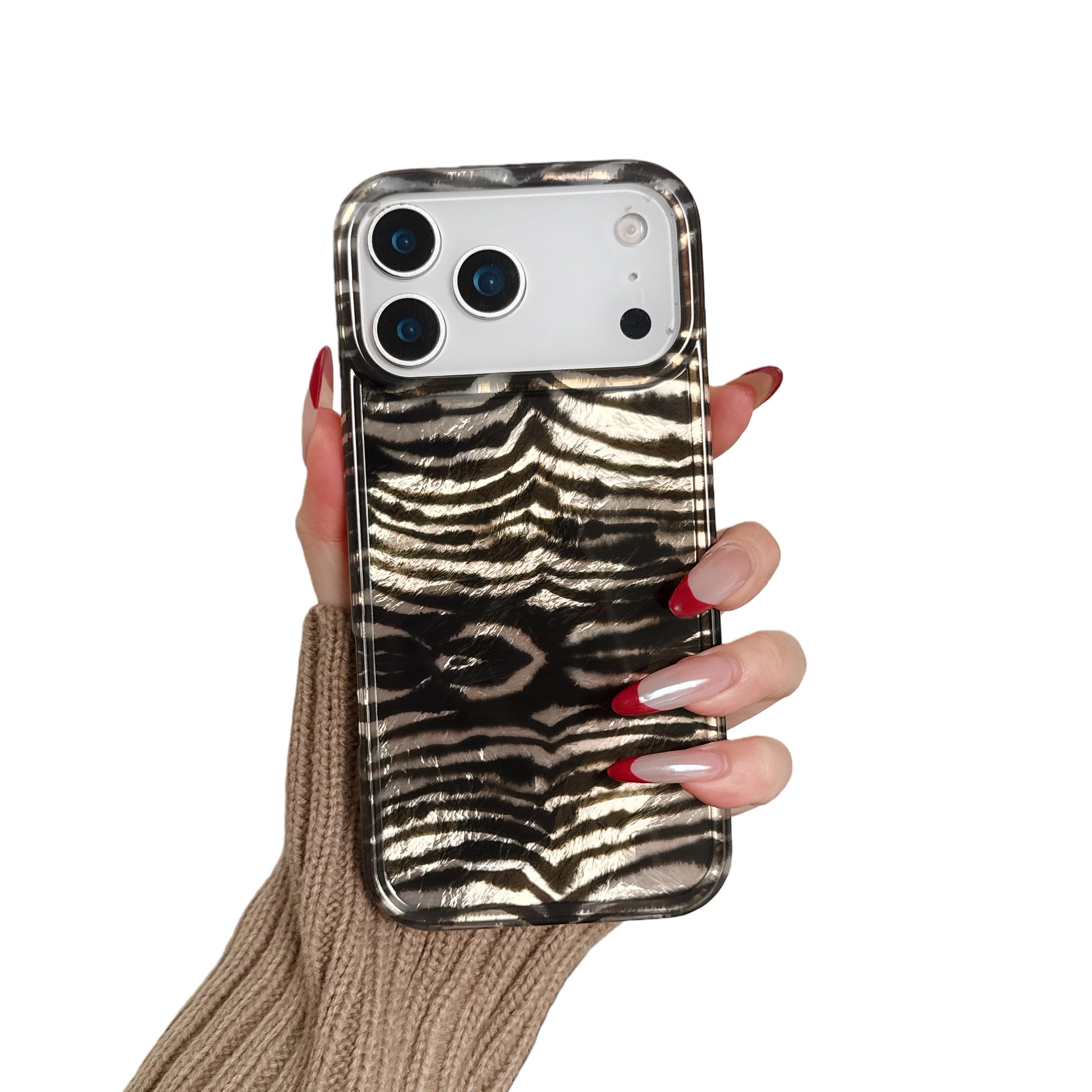 Photo 1 of ZUDIISO for iPhone 17 Pro Max Zebra Stripe Phone Case