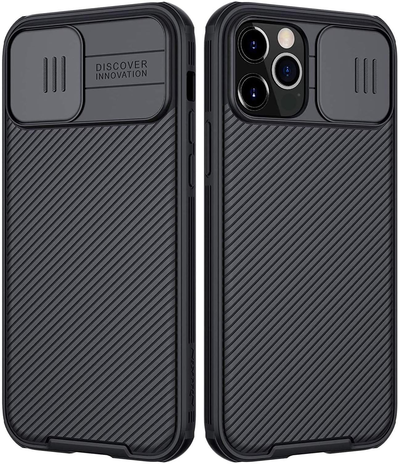 iPhone 12/12 Pro Case CamShield Series Thermoplastic Polyurethane Case with Slide Camera Cover Slim Stylish Anti-Slip Protective Case for iPhone 12/12 Pro 6.1" 2020 - Black