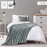 Vista 118 de Utopia Bedding - Manta de vellón de lujo, mullida, antiestática; manta de suave microfibra de 8.8 oz/yd² (300 g/m²) para cama; tamaño individual