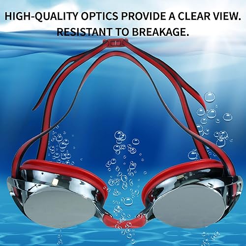 Miniatura 5 de Water Gear Gafas de natación Metallic Vision, antivaho Junior Fit para competición, cómodas y duraderas