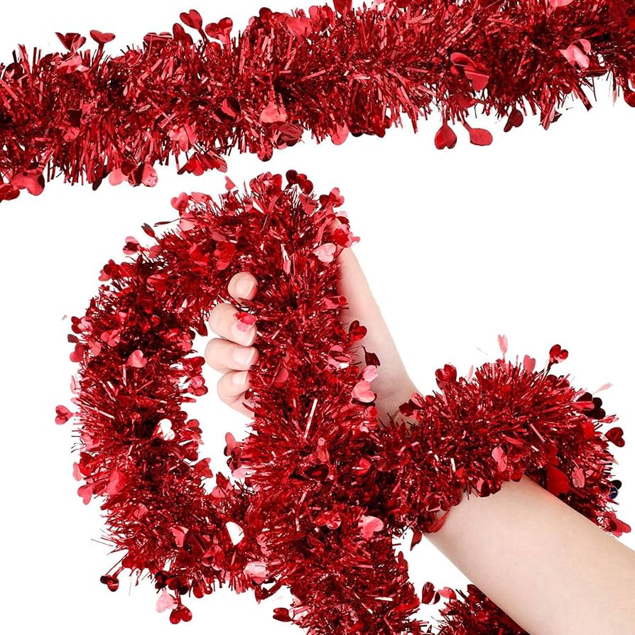 Amazon.com: Boao 66 Feet Valentine's Day Tinsel Garland