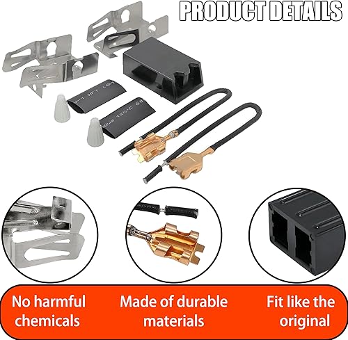 Miniatura 2 de (2 piezas) 330031 - Kit de receptáculo para quemador Whirlpool Kenmore Sears y Roper RR117 RR109 530116773 5303935058 WB17X210 12001673 WB17X508