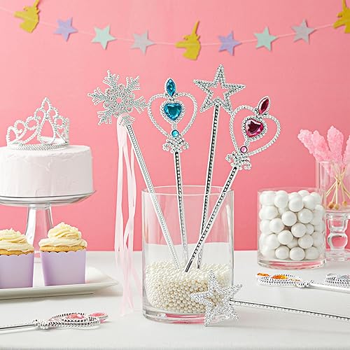 Miniatura 2 de BLUE PANDA Paquete de 12 varitas de princesa de hadas para niñas, recuerdos de fiesta para niños, accesorios de vestir