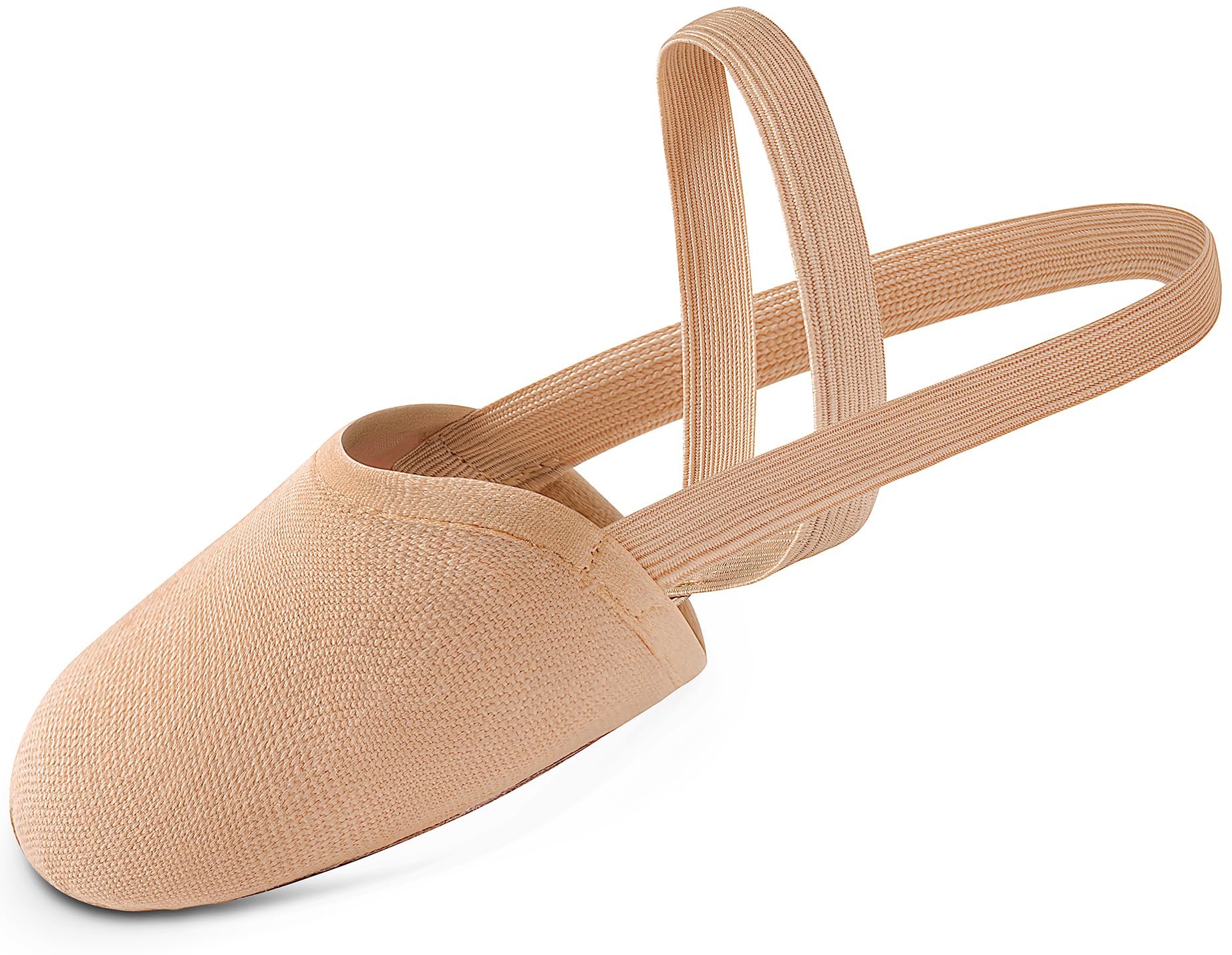 Tegmk Women's Stretch Canvas Half Dance Soles Pirouette Lyrical Turners Ballet Shoes(1E78) Nude