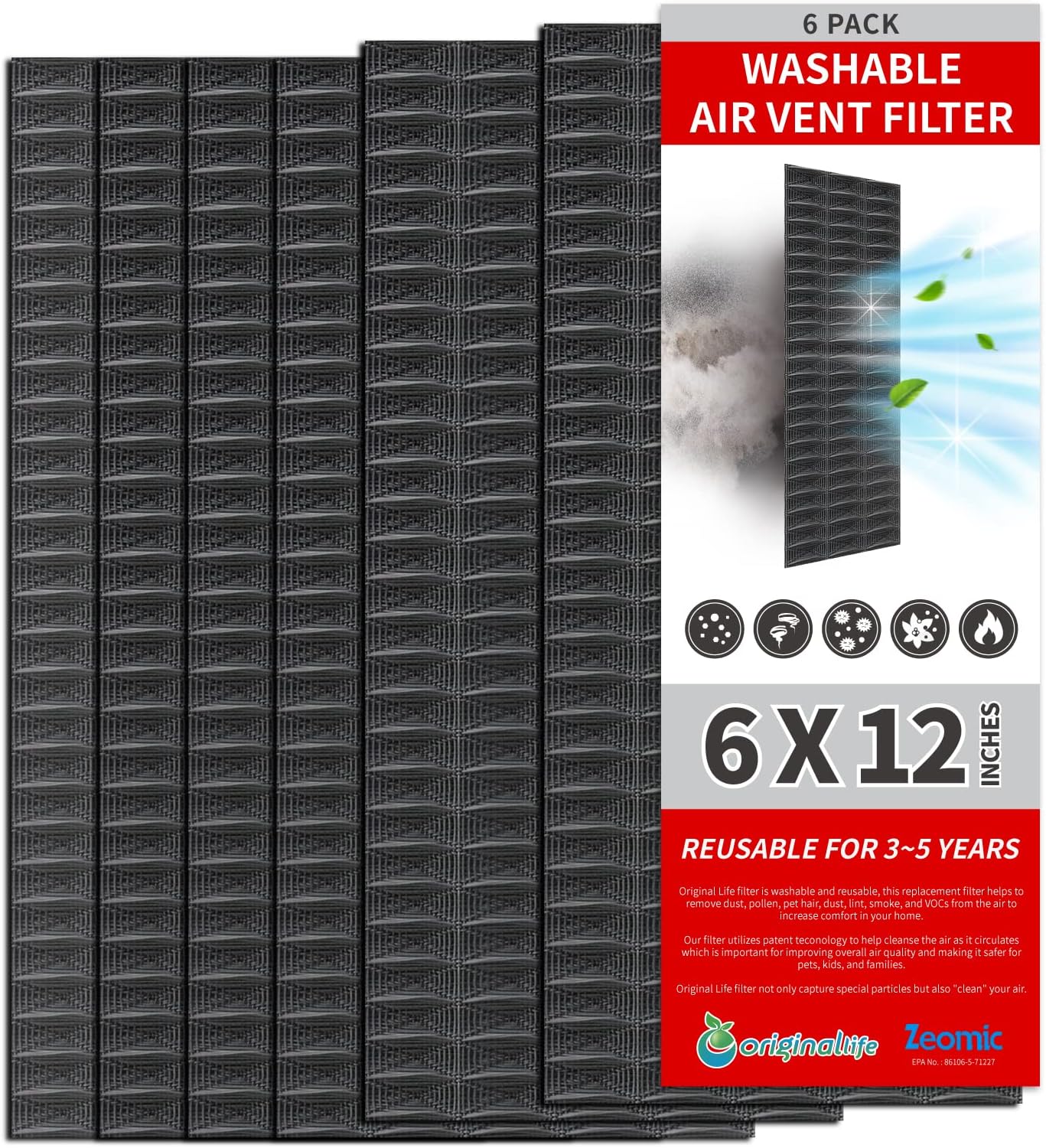 Originallife Washable Reusable Professional, Air Vent Filter, AC Vent