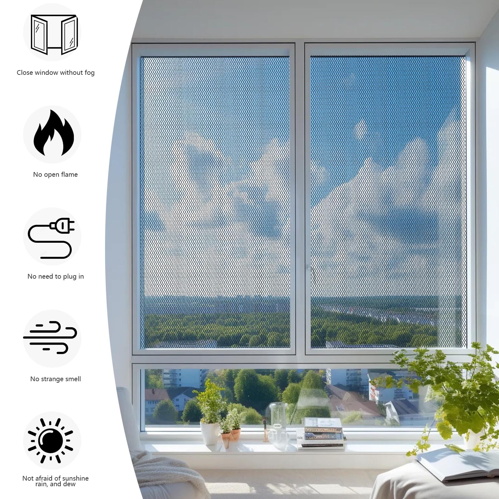 Rete Zanzariera In Fibra Di Vetro Tagliabile - Anti Insetti, UV Resistente Per Finestre E Porte (1.2x2.5m, Bianco, Fai Da Te)