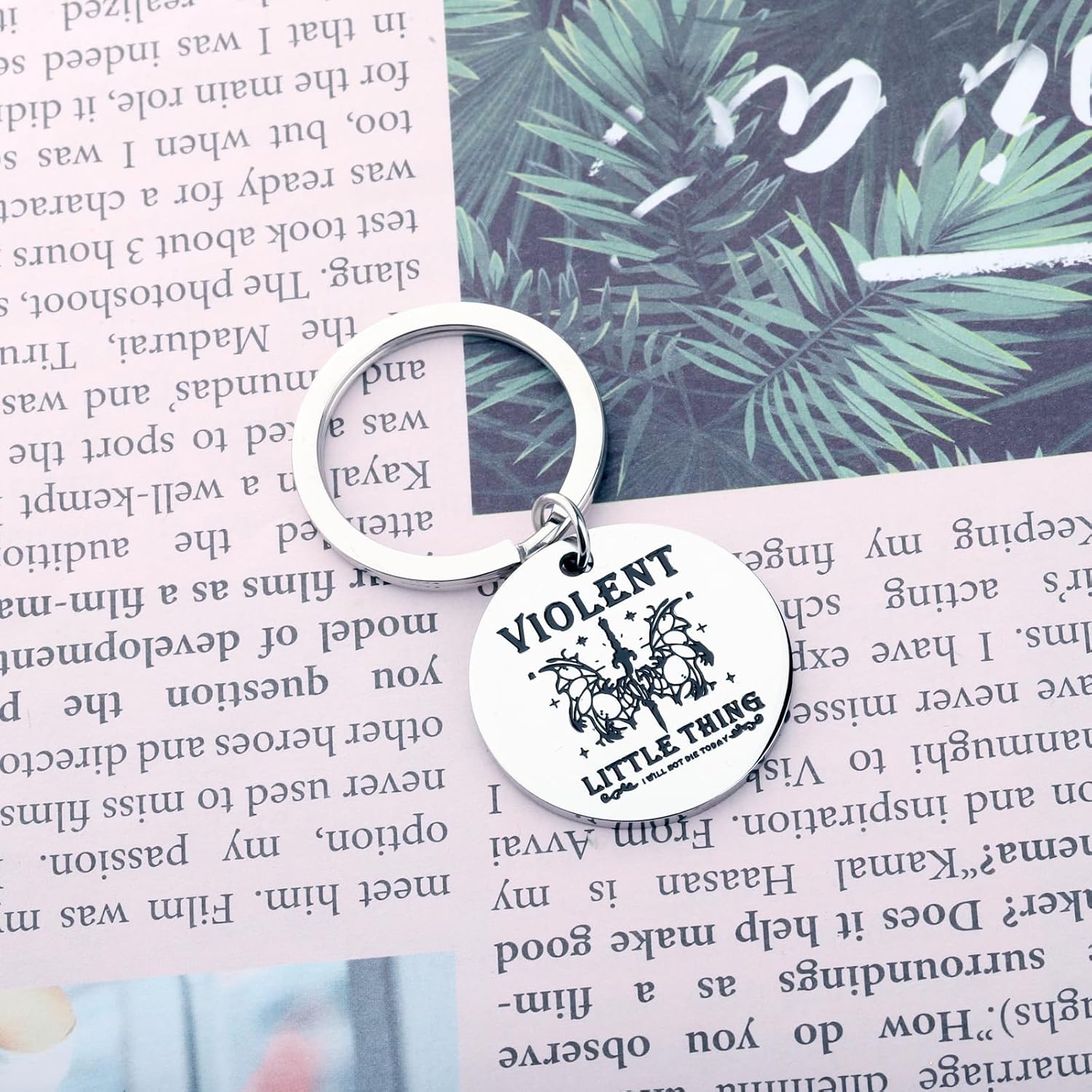KUIYAI Wing Novel Inspired Gift Dragon Rider Keychain Basgiath War Sword Wing Gift Violent Little Thing I Will Not Die Today