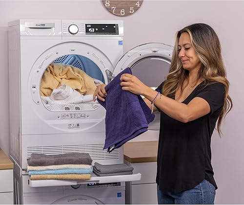 Miniatura 6 de Lavadora de 2.2 cf 120 V y secador de condensación de 4 Cf 220V fabricado en Europa (blanco+kit de apilamiento)