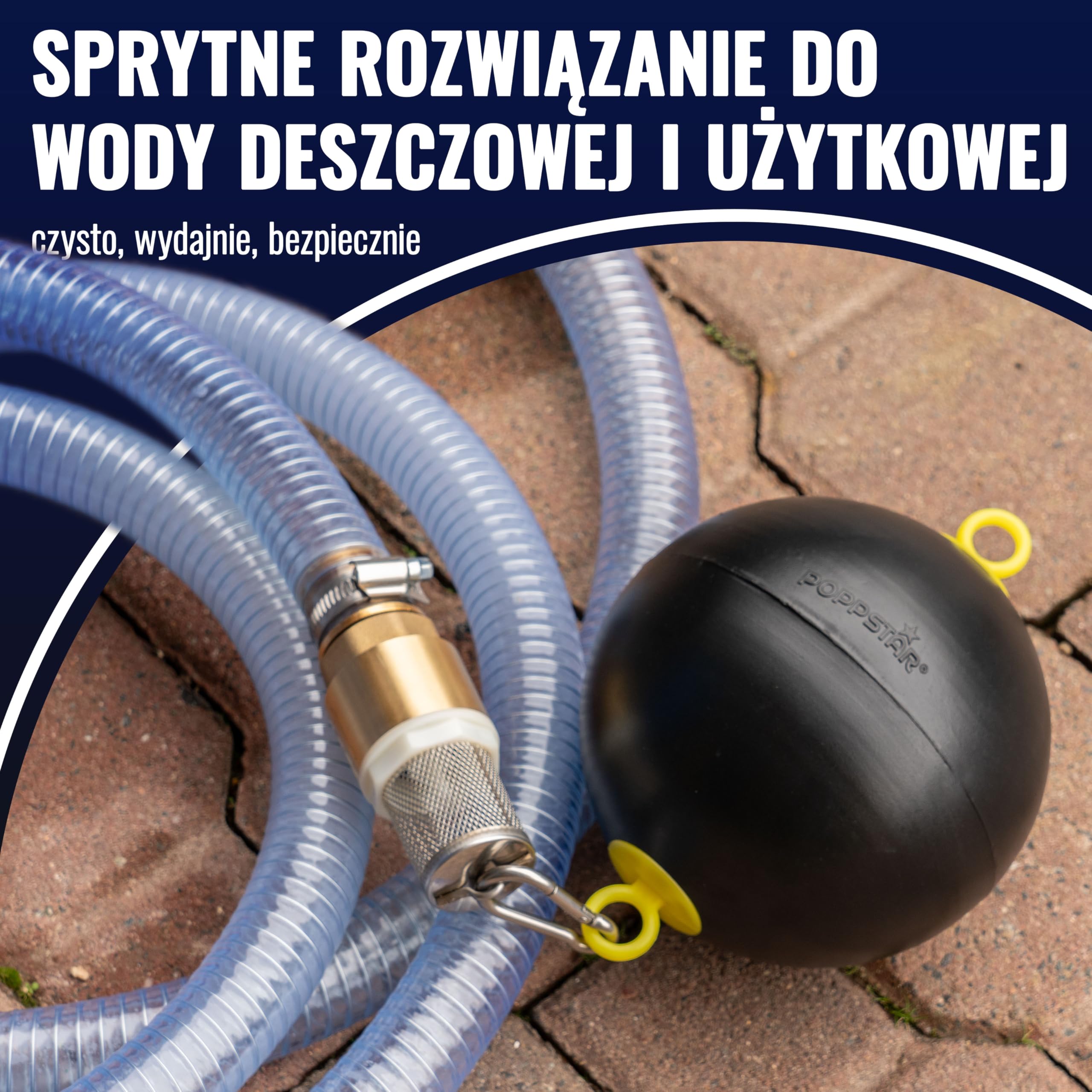Poppstar zestaw do odsysania: pływak 6" z karabinkiem 5x50mm