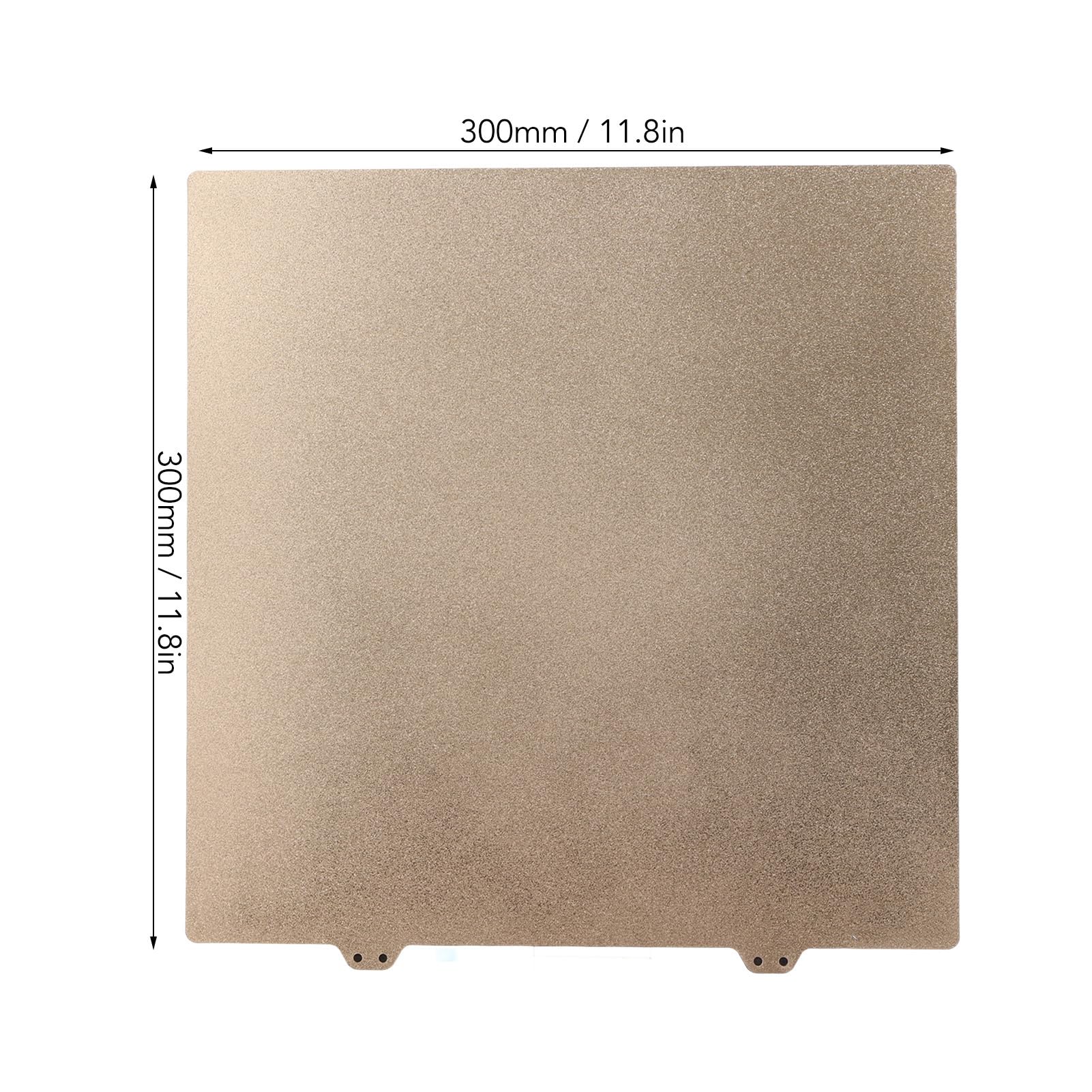 Tosuny Piastra in Acciaio PEI Testurizzata con Pellicola PEY per Stampante 3D 2.4, Piastra di Costruzione Flessibile per Tridente, Stampa PLA PETG ABS TPU, Fronte-retro, 11,8 X 11,8 Pollici (