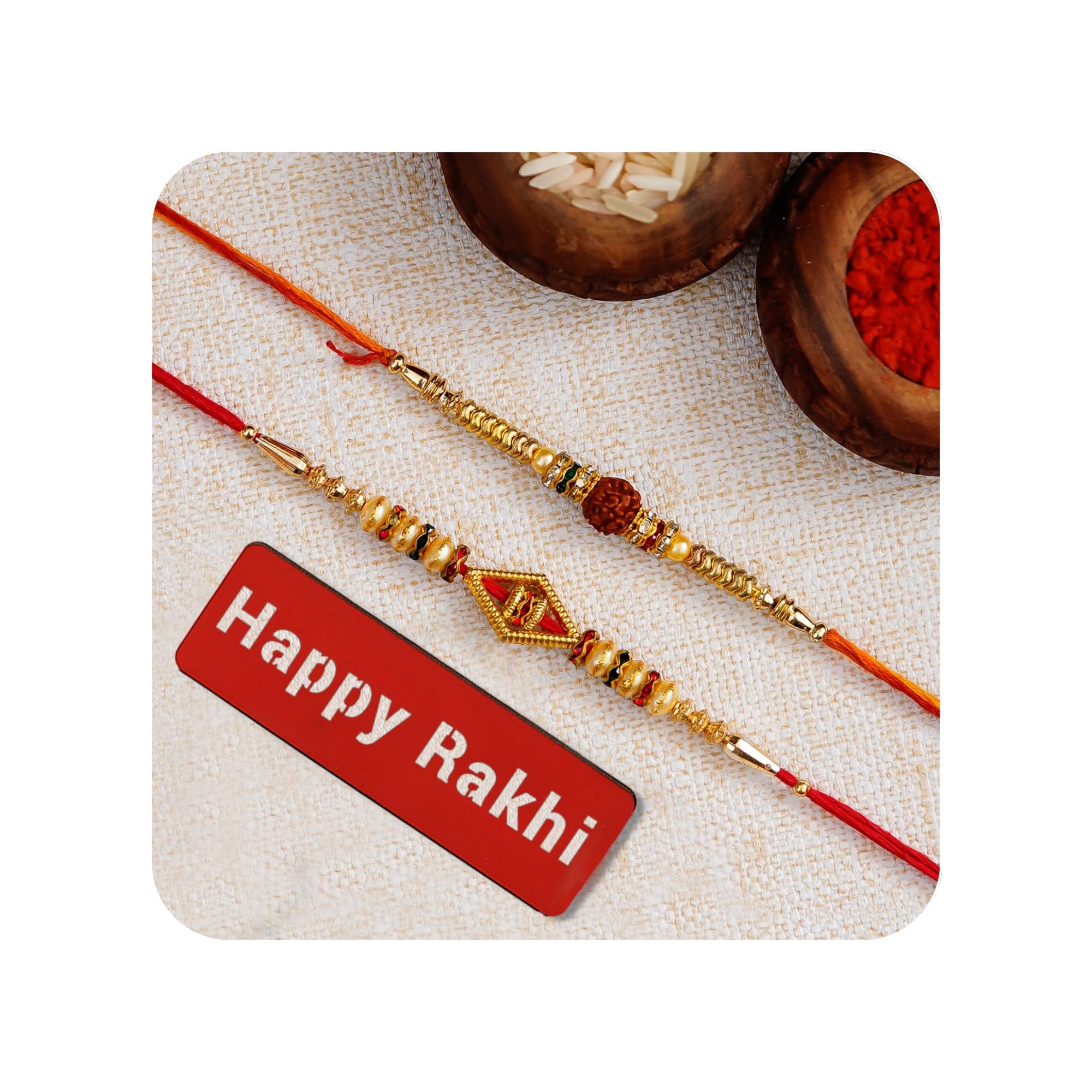 See full amazon price history chart for eCraftIndia Set of 2 Rudraksha, Pearl Designer Rakhis for Brothers, Happy Rakhi Wooden Cutout with Roli Chawal Pack - Rakhis for Brother, Bhabhi, Kids eCraftIndia Set of 2 Rudraksha, Pearl Designer Rakhis for Brothers, Happy Rakhi Wooden Cutout with Roli Chawal Pack - Rakhis for Brother, Bhabhi, Kids (B0D1CHJKTX) Amazon Price History, Amazon Price Tracker