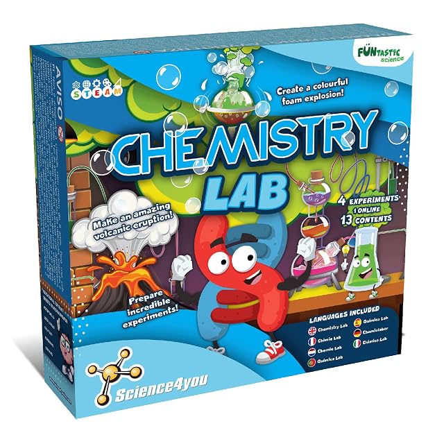Science4you Mi Primer Laboratorio de Quimica - Juego con Experimentos para Niños 7 8 9 10+ años