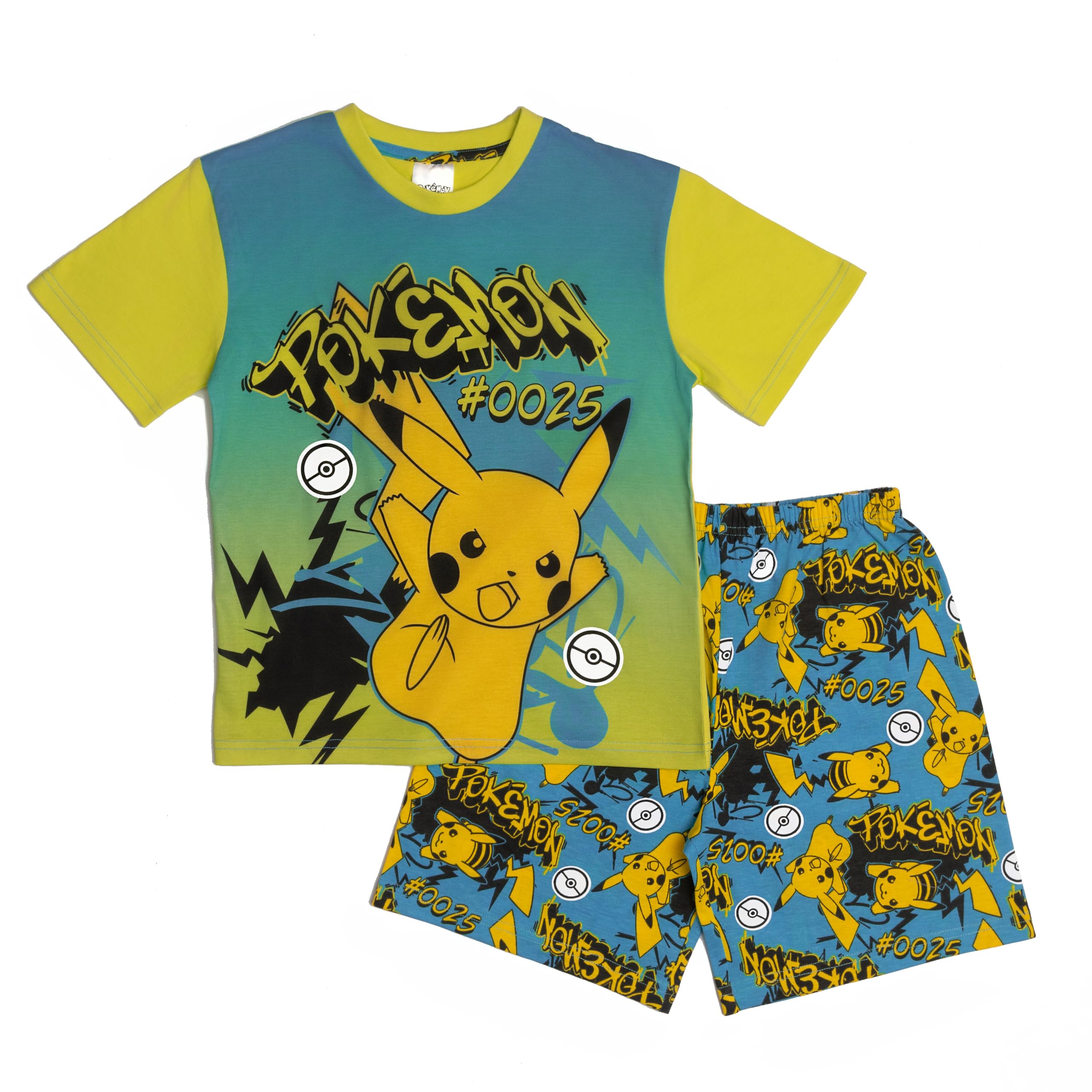 Pokémon Boys Yellow Pokemon Pikachu Short Pyjamas 10-11 Years