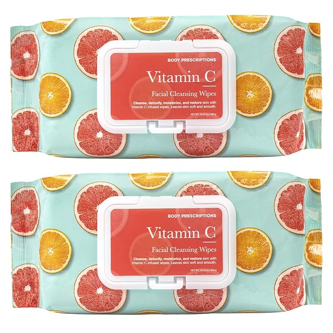 Body Prescriptions Vitamin C and Aloe Face Wipes & Makeup