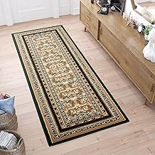 TAPISO Atlas Tappeto Passatoia Camera Corridoio Salotto Soggiorno Tradizionale Verde Classico 80 x 250 cm