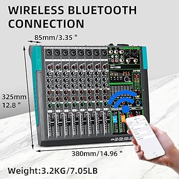 Amazon.com: Depusheng PA8 Professional Audio Mixer Sound
