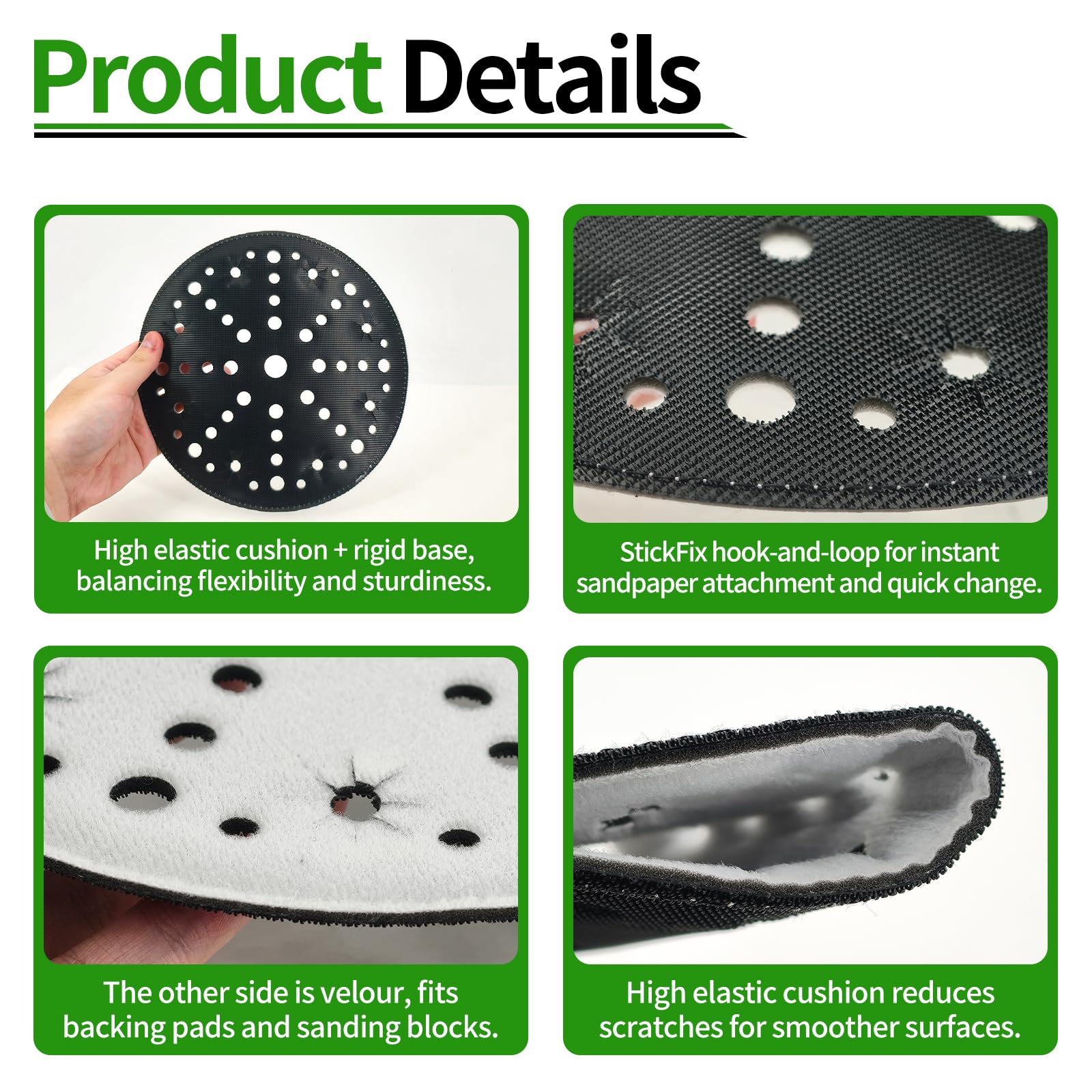 Almohadilla de interfaz para Festool PLANEX LHS 2 225 - Almohadilla blanda para disco lijador de repuesto IP-STF-D220/48-LHS 2 225, almohadilla de interfaz 220 mm para lijadora de larga distancia