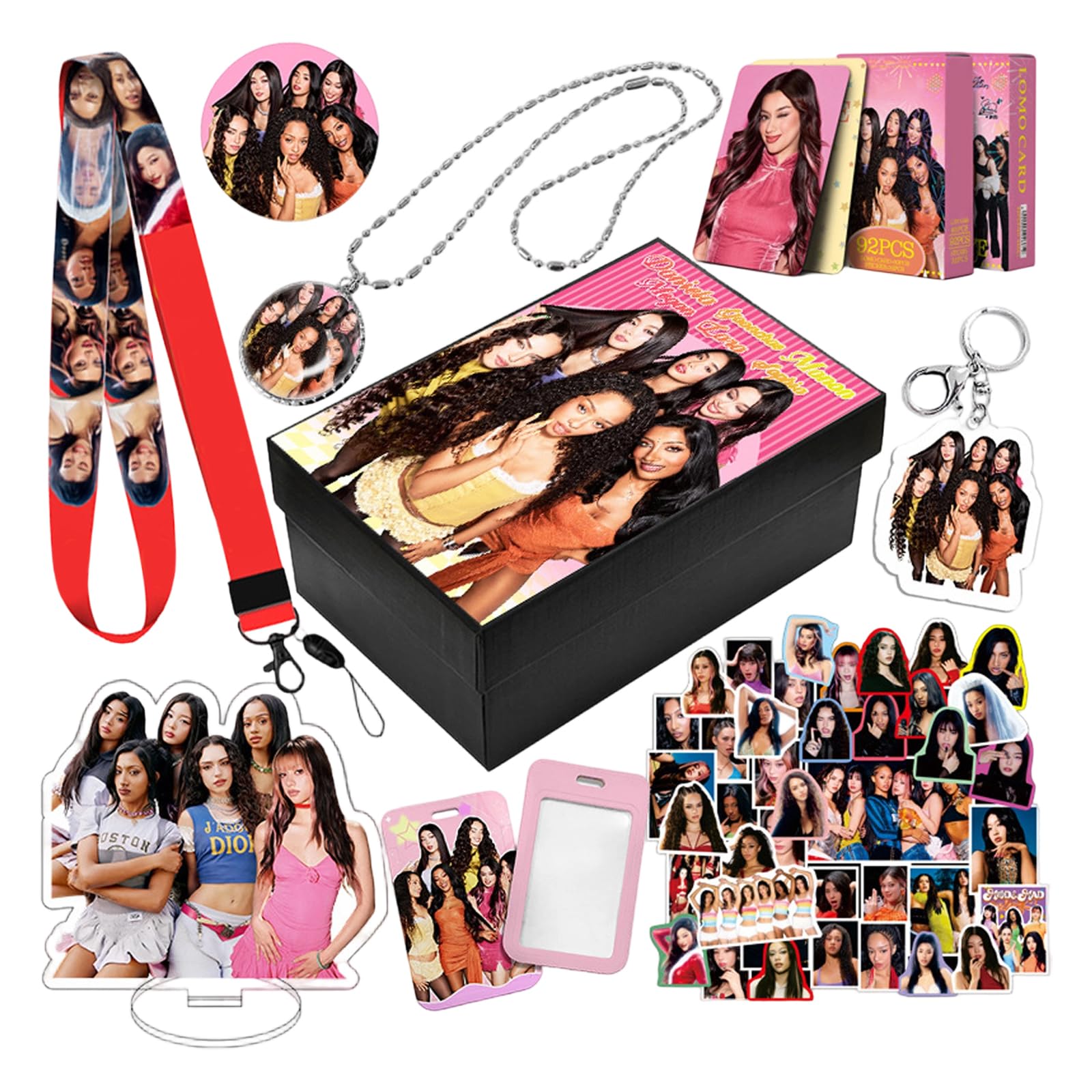 Coffret cadeau de produits dérivés Katseye pour les fans Groupe de filles coréen en tournée mondiale Pinky up Album Katseye Coffret cadeau de soutien aux fans