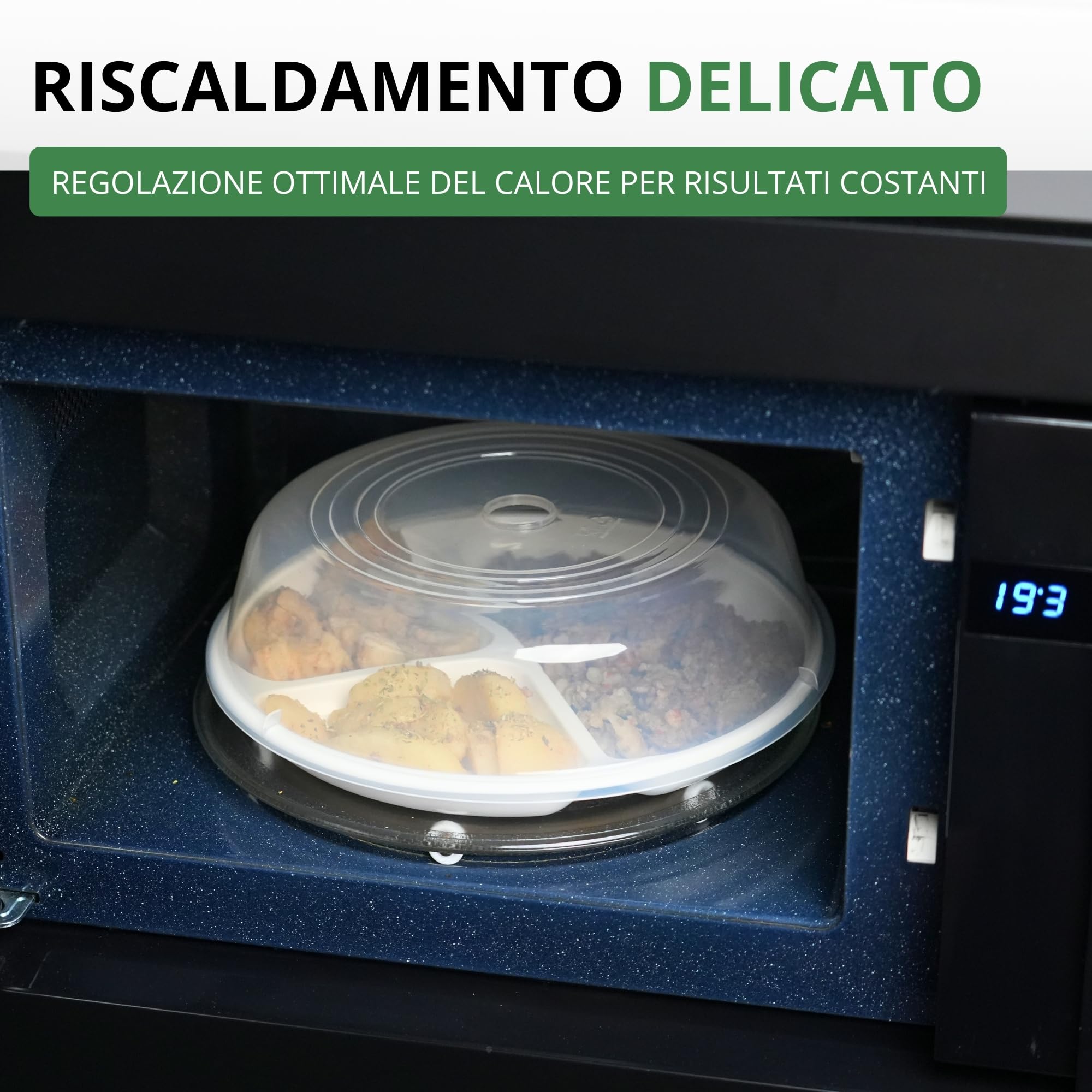 Westmark Coperchio da microonde, rotondo, ø ca. 25 cm, altezza ca. 6,3 cm, plastica, colore: trasparente, 22452270