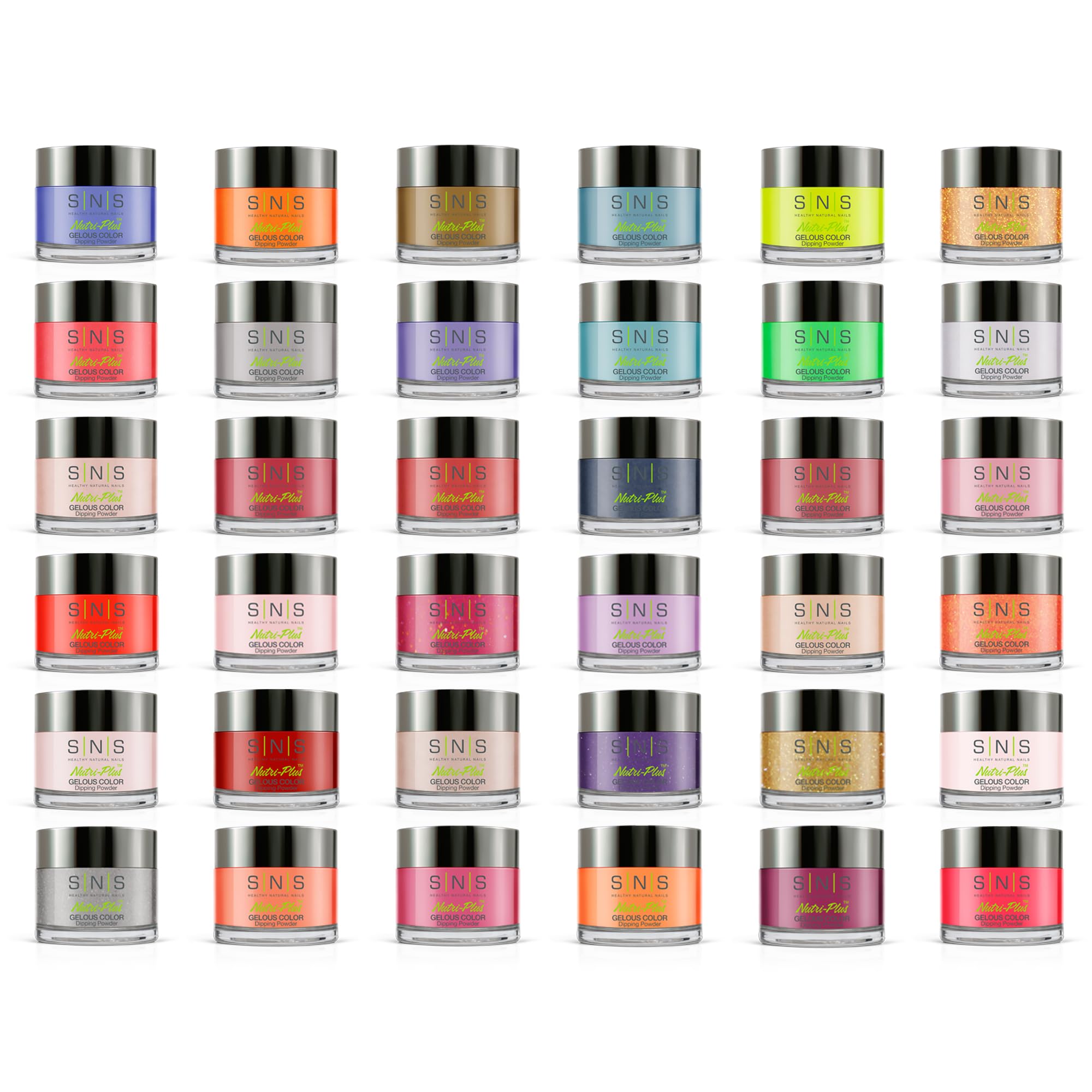 SNS Nails Dip Powder Kit, Gelous Color Dipping Powder Set - C'est La Vie Master Set 36-Piece Set - Long-Lasting Acrylic Nail Color & Polish Lasts 14 Days - Low-Odor & No UV Lamp - 1 Oz