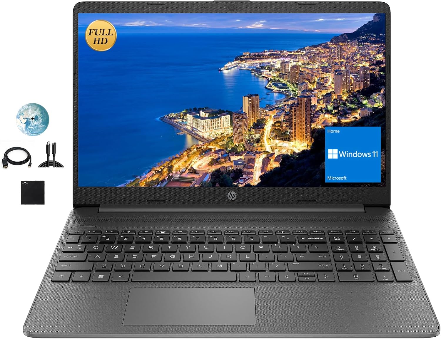 HP 15.6 FHD Flagship Business Laptop, Intel 4-Core i3-1215U (Up to 4.4GHz, Beat i5-1155G7), 16GB RAM, 1TB NVMe SSD, Fast Charge, Numpad, Bluetooth, Wi-Fi, HDMI, Windows 11,w/GM Accessories