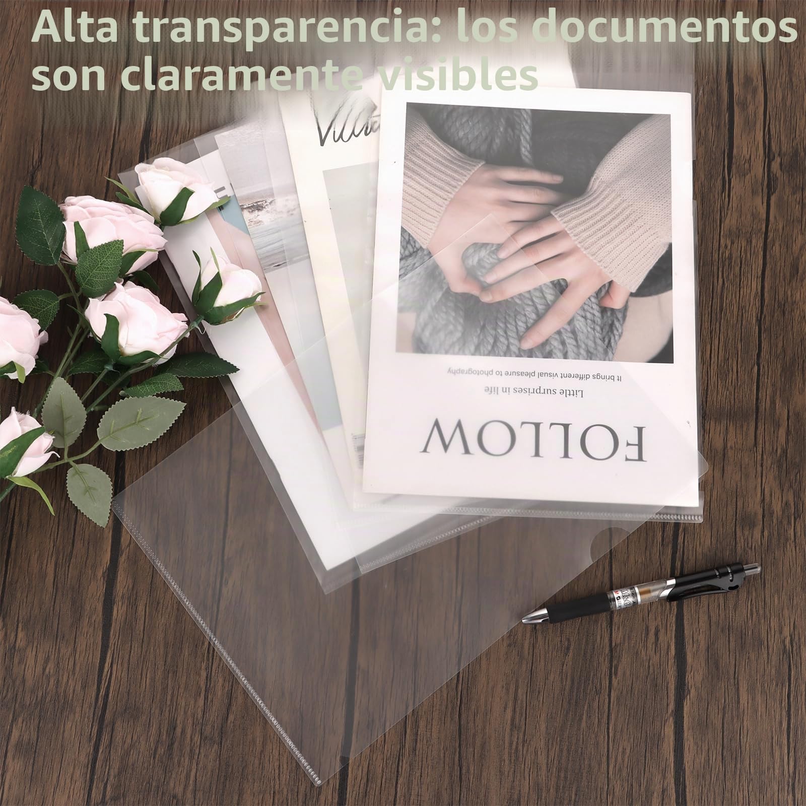 Carpeta Fundas Plastico A4 Transparentes Abiertas Lateralmente 120 Uds