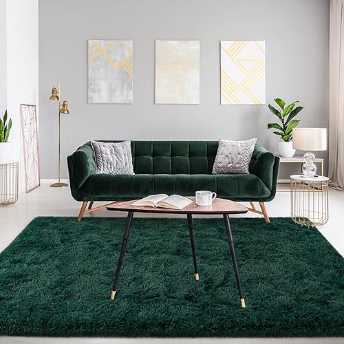 Miniatura 10 de Jelymark Alfombra lanuda súper suave para dormitorio, alfombra esponjosa para sala de estar, alfombra de felpa para interiores para decoración del