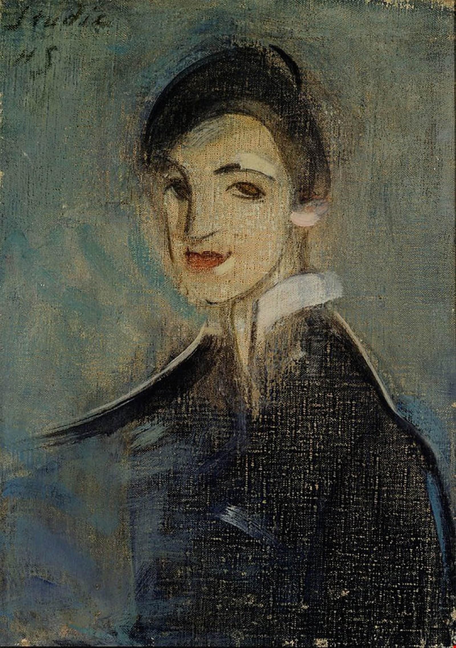 SERENDIPITP Abstract Painting Mural Print Picture Wall Decor Painting Singer in Black by Helene Schjerfbeck Vintage Wall Artwork for Home Decor 60x90cm