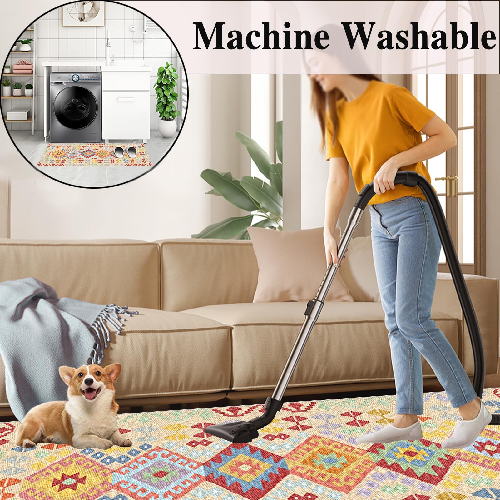 Tappeto Corridoio Lungo Tappeto Cucina Lavabile Tappeti Runner Passatoia Corridoio Antiscivolo Tappetini da Cucina 40 x 200 cm Tappetino per Pavimenti in Moquette Tappeto per Ingresso Lavanderia