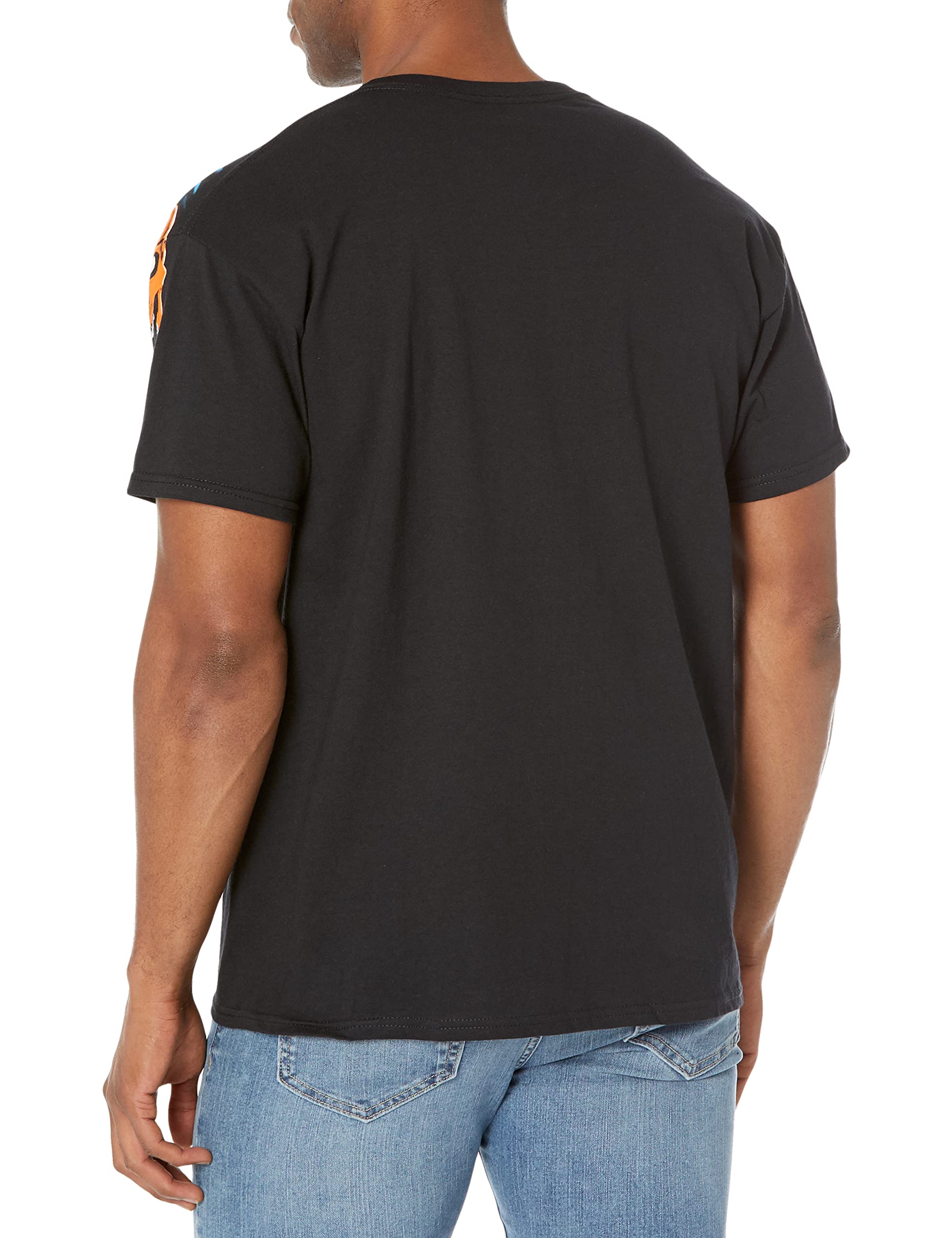 Liquid Blue T-Shirt con Teschio, Colore: Blu/Rosa/Arancione, Nero, XL Uomo