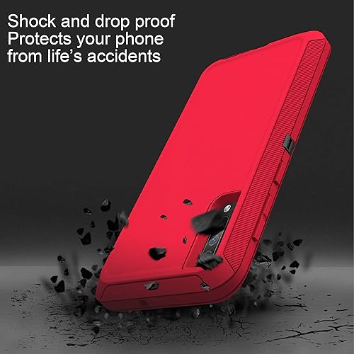 Miniatura 7 de MXX Funda resistente compatible hecha para Samsung Galaxy A50 (sin protector de pantalla) contra caídas para tu Galaxy A50A50SA30s (rojo)