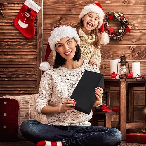 Miniatura 6 de Caja de regalo negra con tapa de cierre magnético de 12 x 6 x 4 pulgadas, caja de regalo para regalos, caja de regalo de dama de honor, caja de