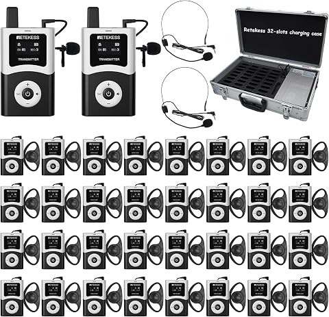 Essential Hearing & Assistive Tech Checklist 2026 4 Retekess T130U (4th Gen T130) Wireless Tour Guide System with Digital Headsets,