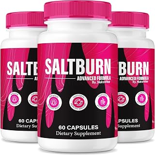 (3 Pack) Salt Burn Capsules – Premium SatlBurn Pills with Natural Ingredients | Himalayan-Inspired Formula for Balance, Energy & Daily Body Support, Easy-to-Take Pink Salt Trick (180 Capsules)