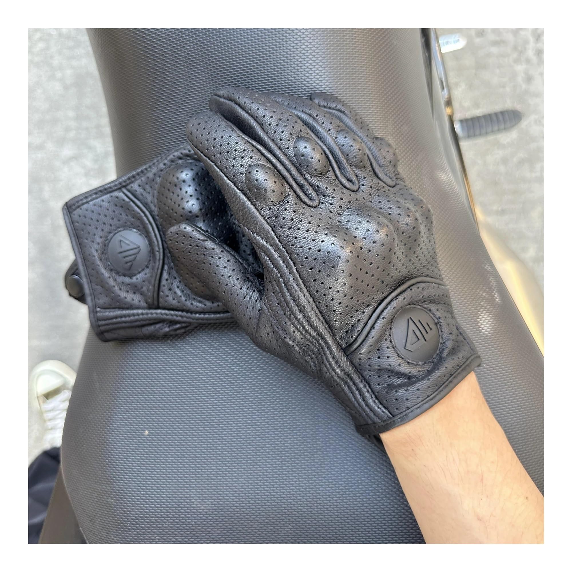 Guantes Termicos Guantes de Motocicleta for Hombre y Mujer, Guantes de Cuero for Ciclismo de Invierno, S-3XL de Motor for Motocross, protección for Bicicleta XXL(Non Perforated,XXL)