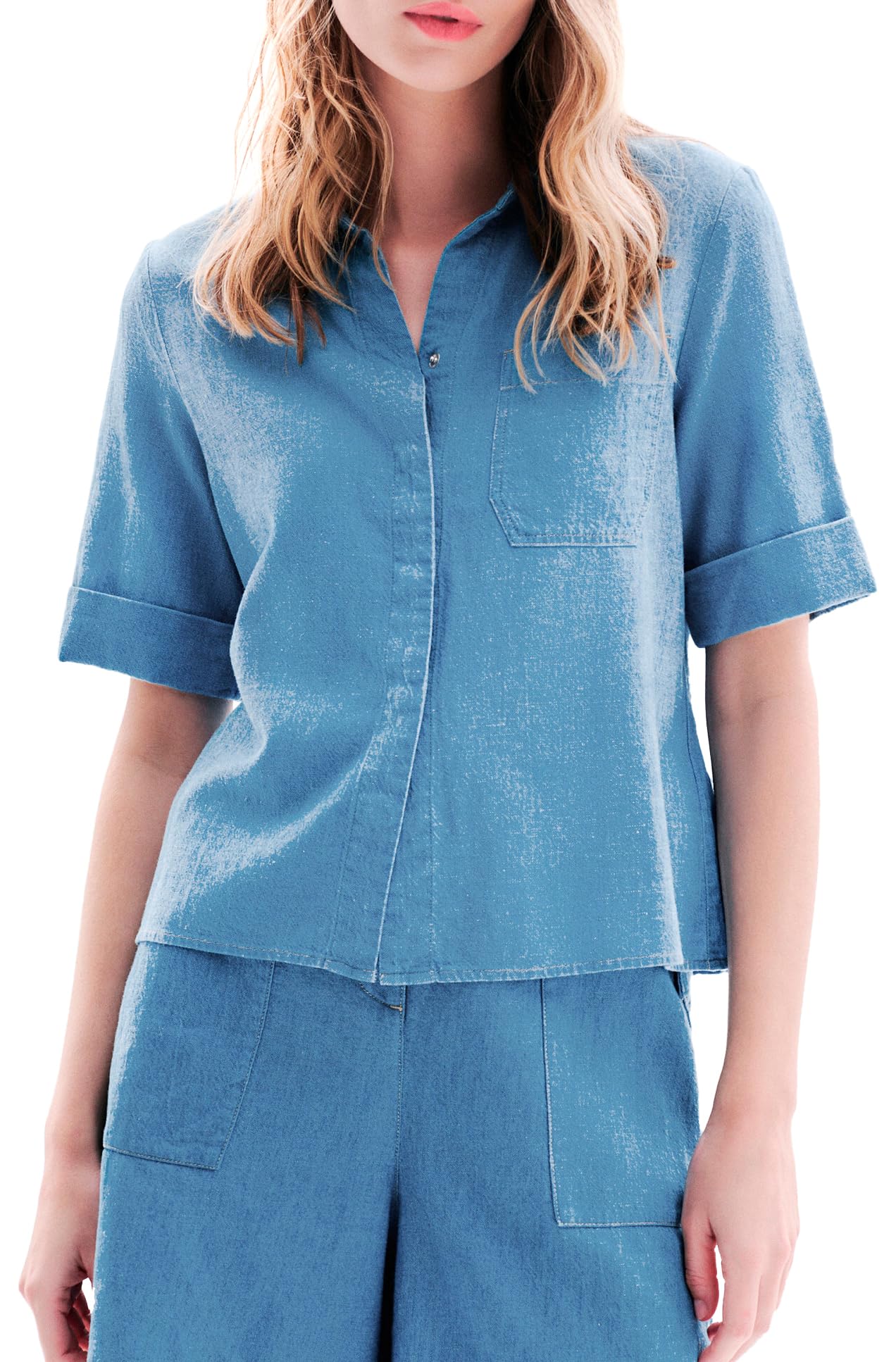 Caroll 251c-carris Camicia in Denim Donna