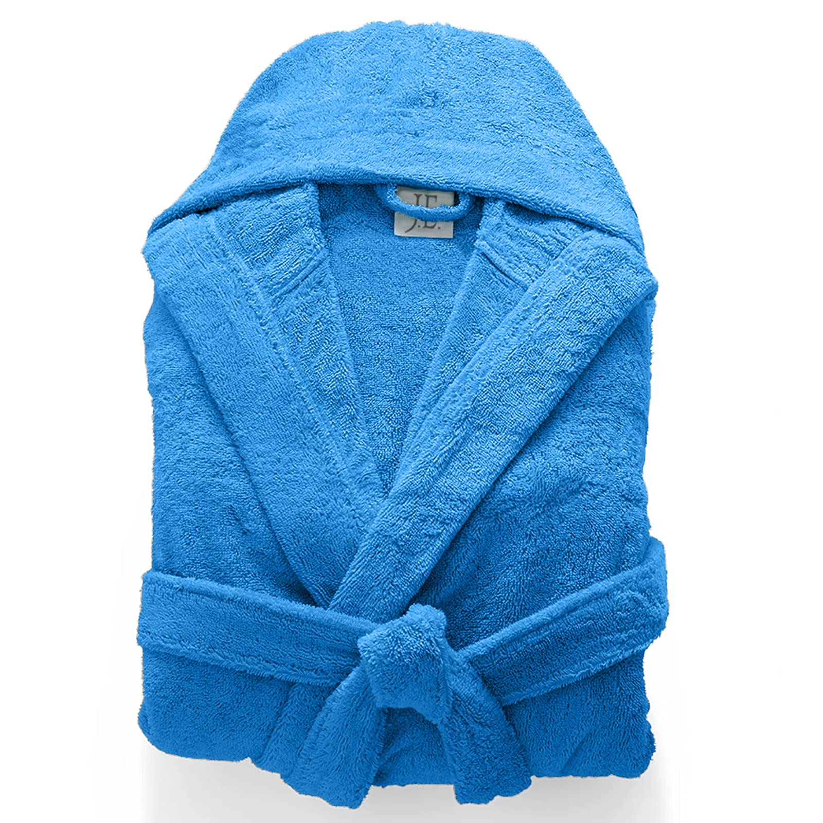 Mens Ladies Unisex Egyptian Cotton Terry Towelling Shawl Collar And Hooded Bathrobe — view 20