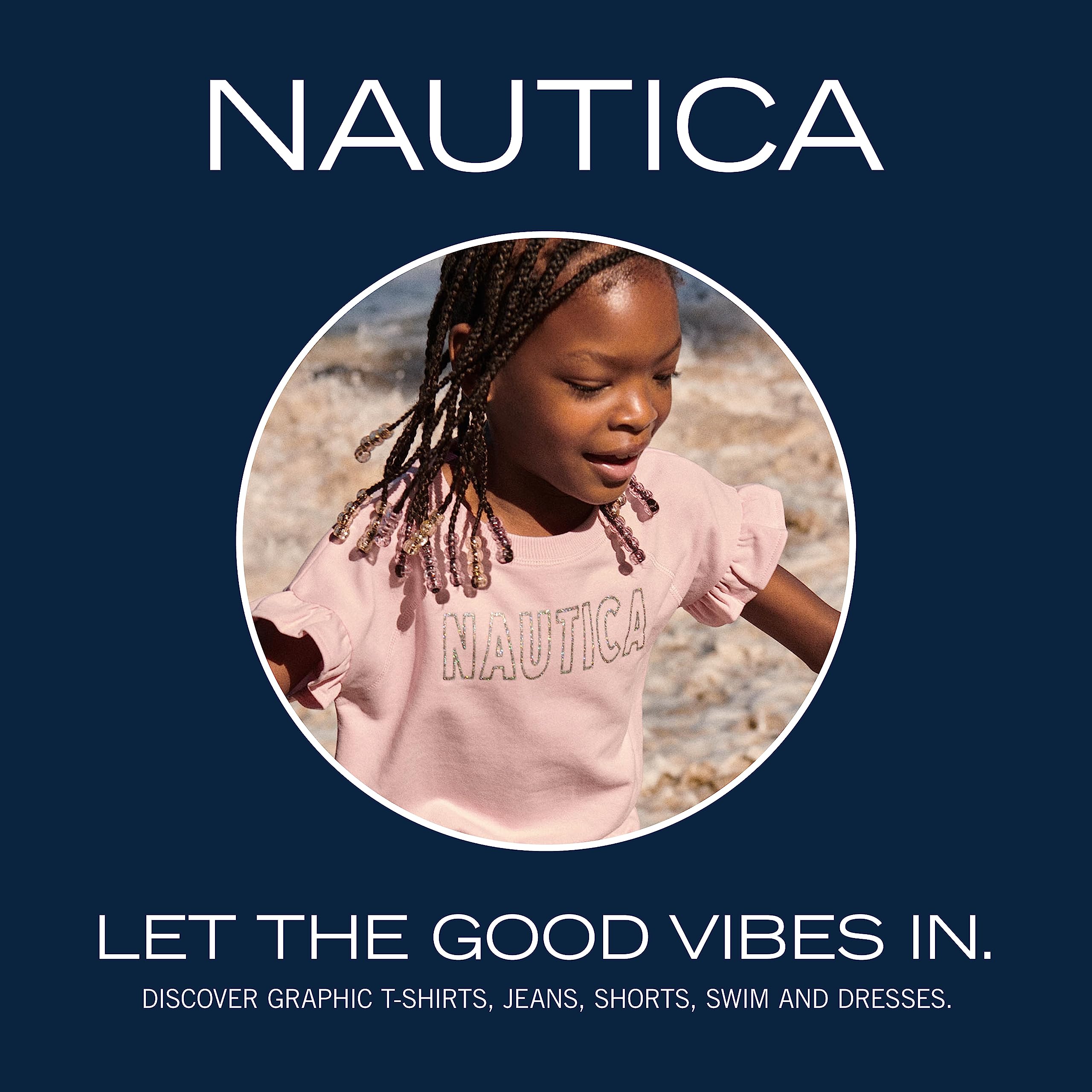Nautica Girls' Fleece Pull-On Jogger Sweatpants, Functional Side Pockets, Coral Blush, 4
