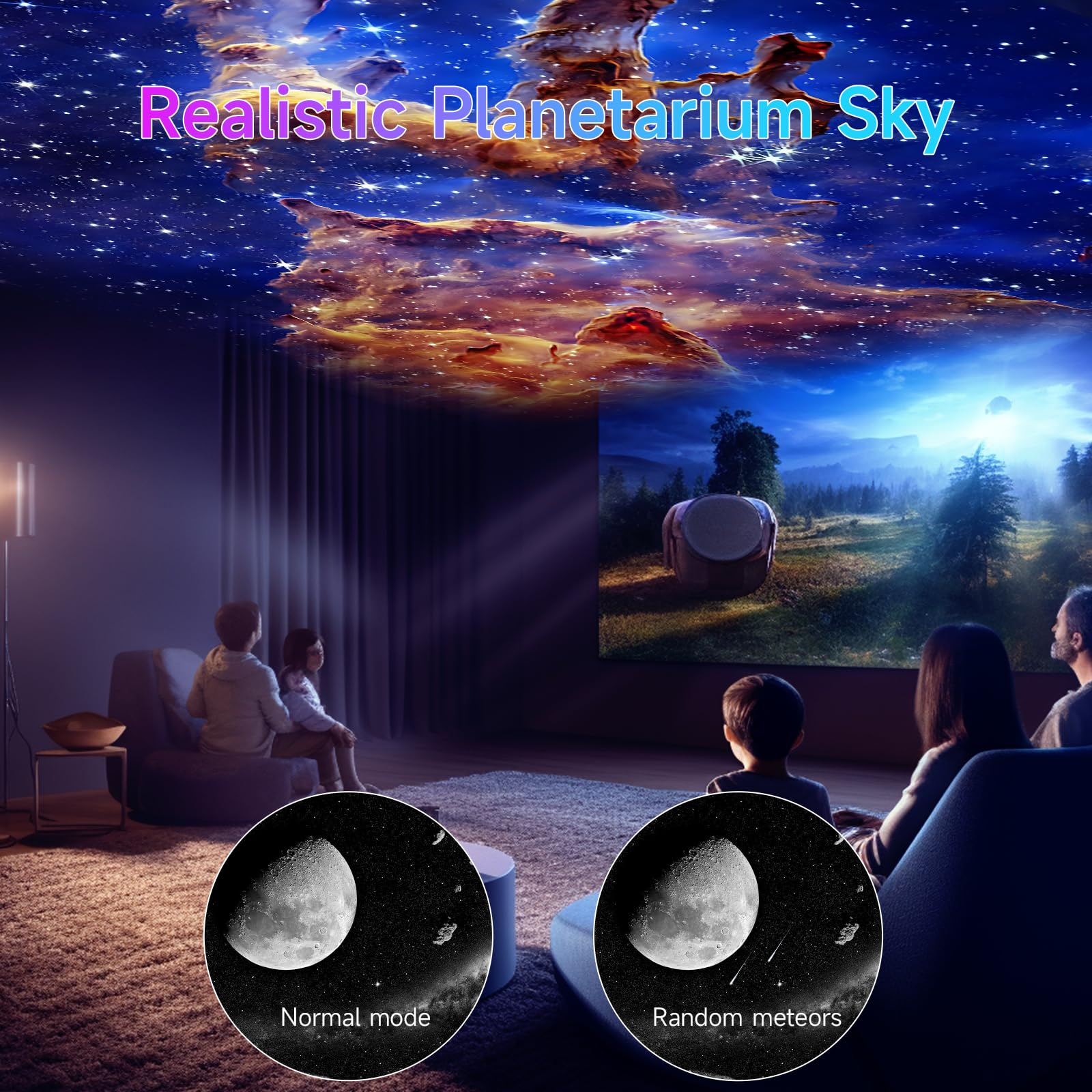 Planetarium - Proiettore galassia per camera da letto, proiettore HD 13 in 1 per adulti e bambini, luce notturna galattica con meteora Via Lattea regolabile manopola timer illuminazione RGB, lampada