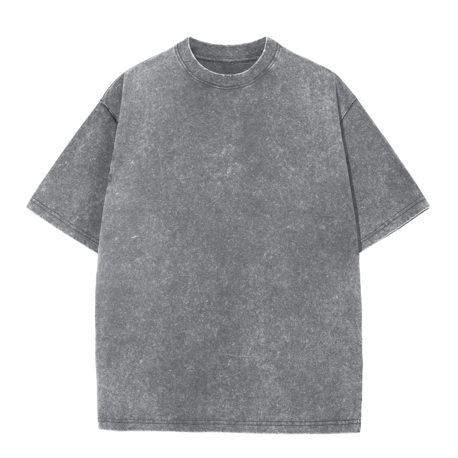 Men's Oversized Cotton T-Shirts Loose Fit Vintage Washed Tee Unisex Short Sleeve Casual Shirts Tops