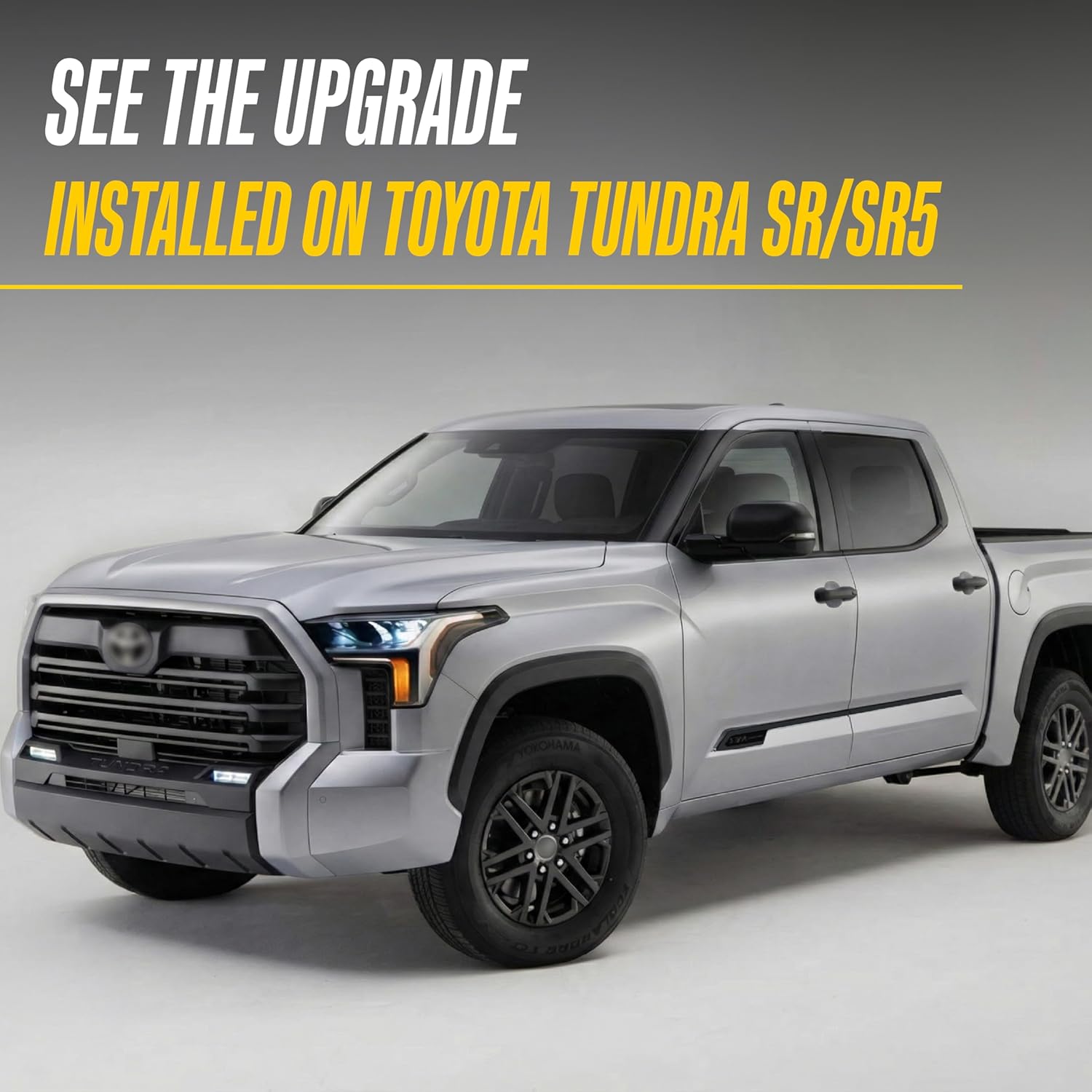 Gloss Black Night Edition Body Side Door Molding Set for 22-26 Toyota Tundra – 4PC Tape-On Exterior Protector Kit | Easy No-Tool Install | Premium Custom Finish | US Patented