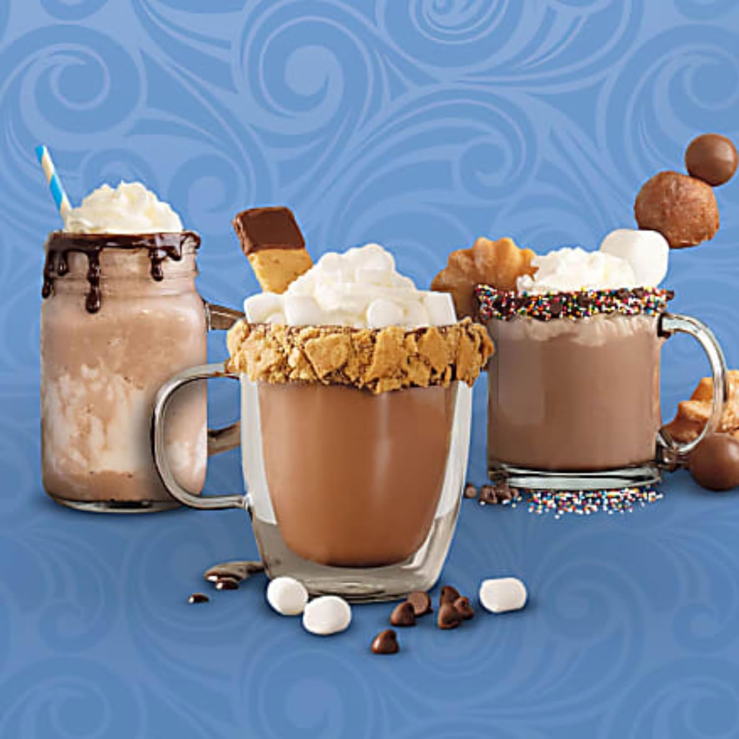Hot Cocoa Mix with Marshmallows, Rich & Creamy Instant Chocolate Drink, Single-Serve Packets (50 Count) – Perfect Winter Beverage for Family, Kids & Parties