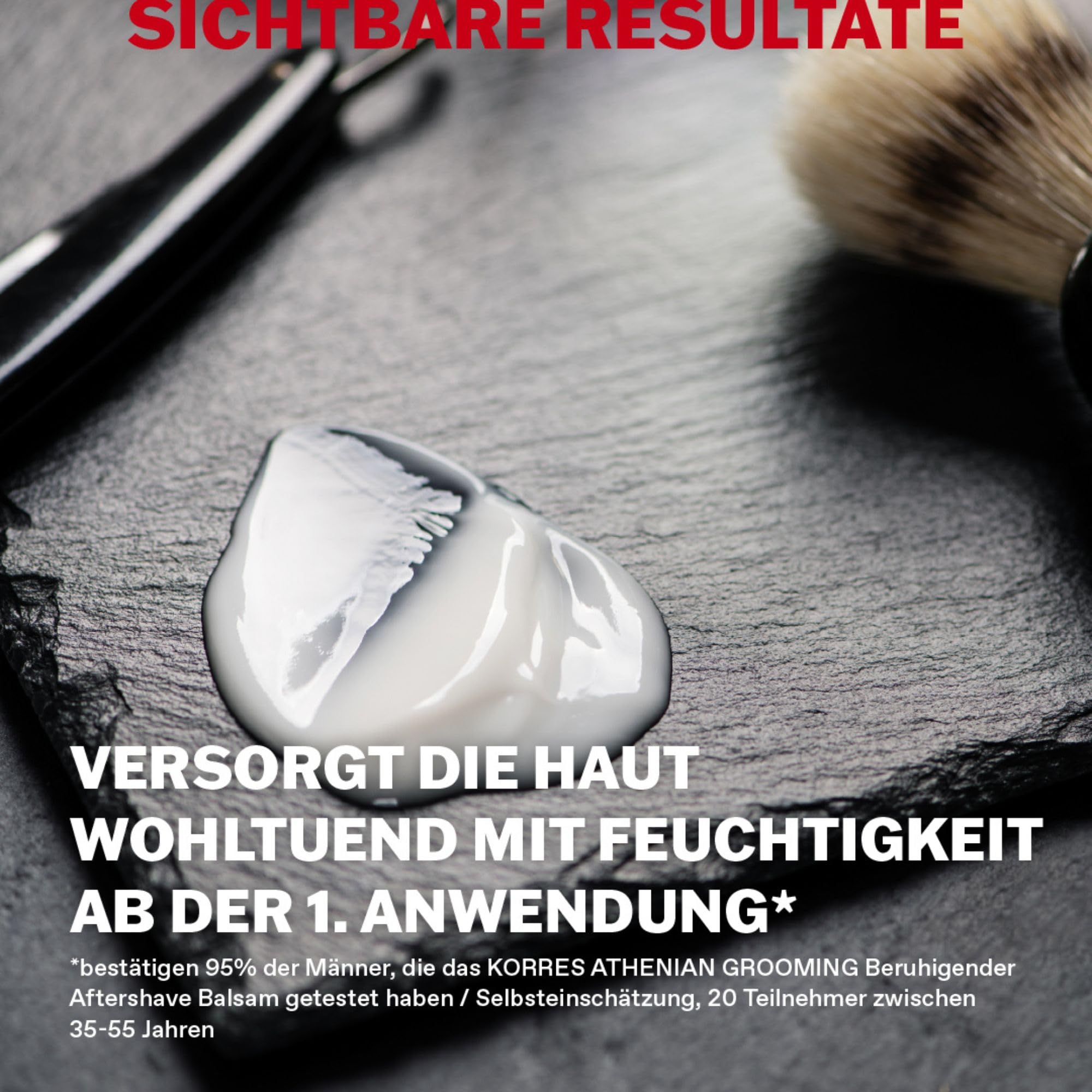 KORRES ATHENIAN GROOMING Beruhigender Aftershave-Balsam für Männer, erfrischende Pflege für die Haut nach der Rasur, wirkt feuchtigkeitsspendend, beruhigend & kühlend, 125 ml