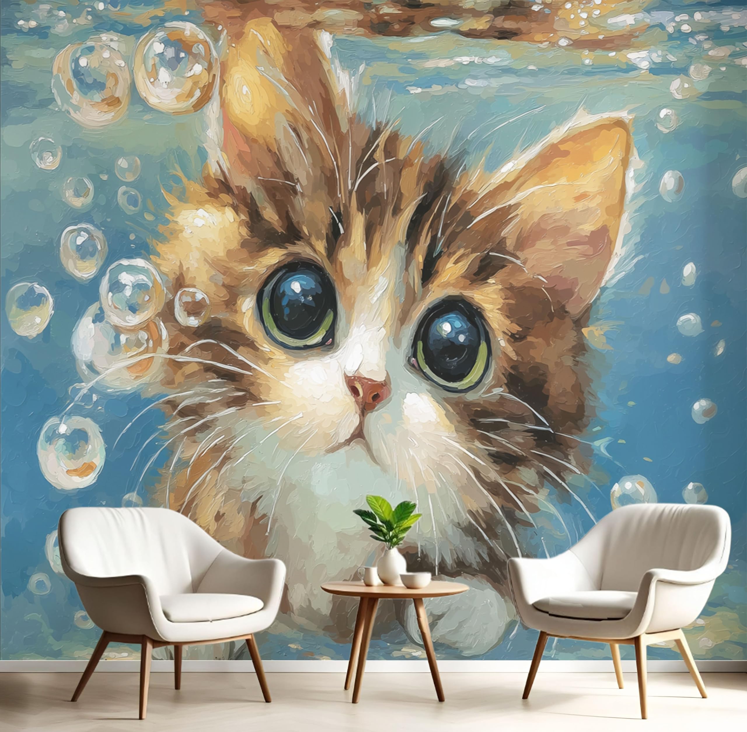 Papier peint panoramique animal dans la chambre enfant pour une douceur unique
