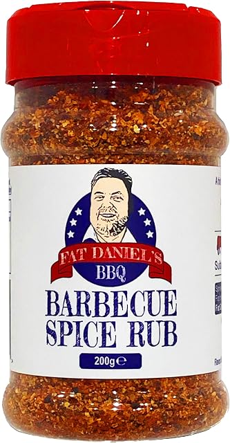 Fat Daniel's BBQ - BBQ Spice RUB - Seasoning for Meat, Poultry, Fish and Vegetables - Shake and Pour Jar 200g