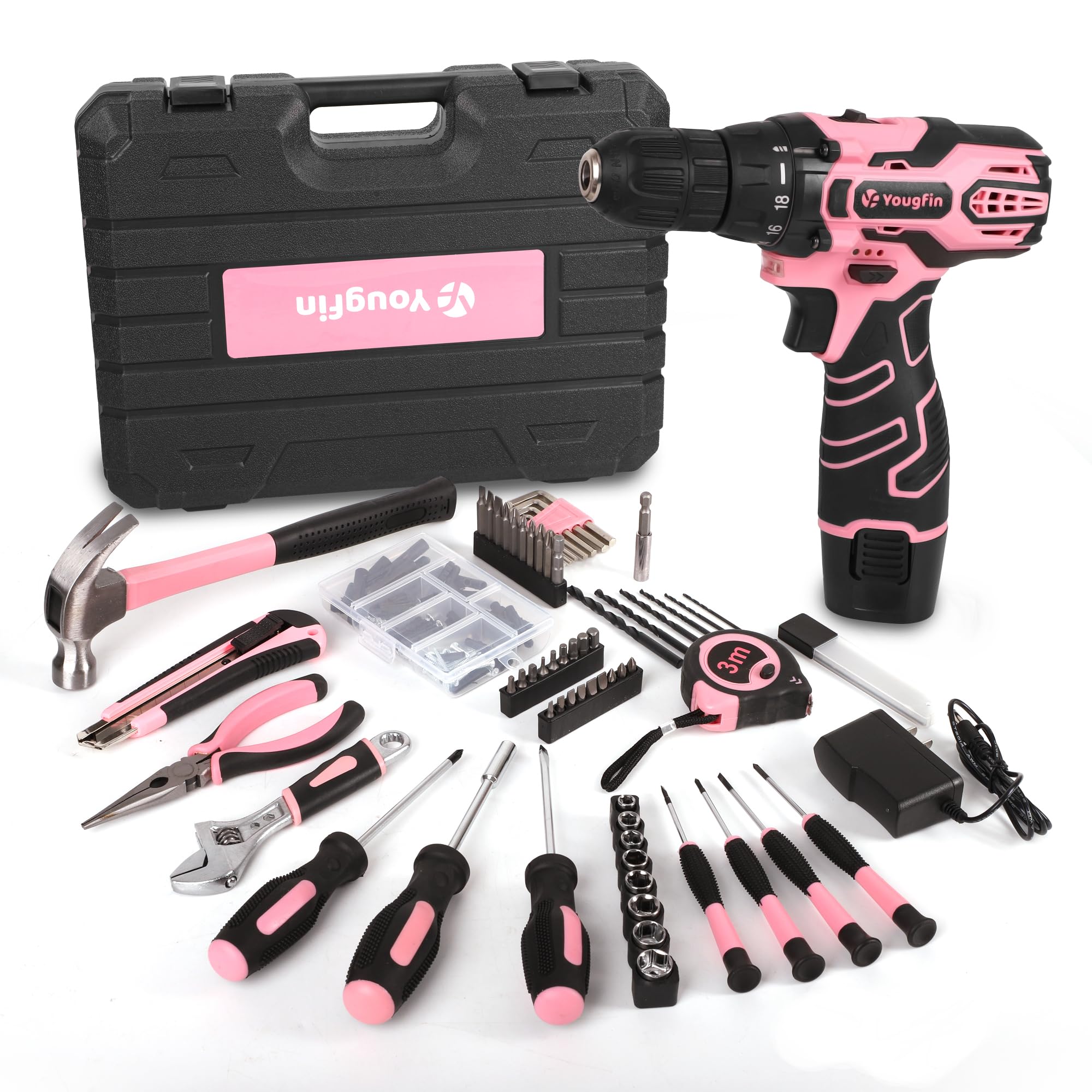 Yougfin 195PCS 12V Pink Combo Kit